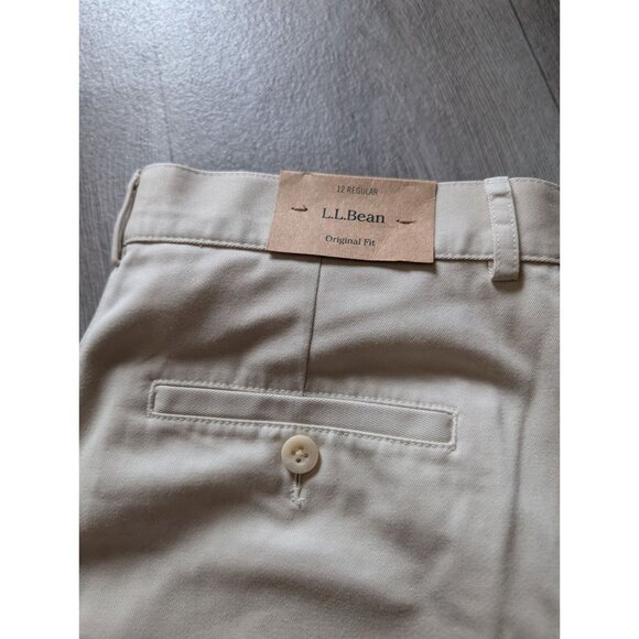 L.L.Bean Womens Wrinkle-Free Cotton Original Fit Pants Size 12 Regular Beige - Picture 7 of 8